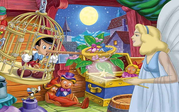 Pinocchio And The Fairy Cartoons Walt Disney Desktop Hd Wallpapers For Mobile Phones And Computer 1920×1200
