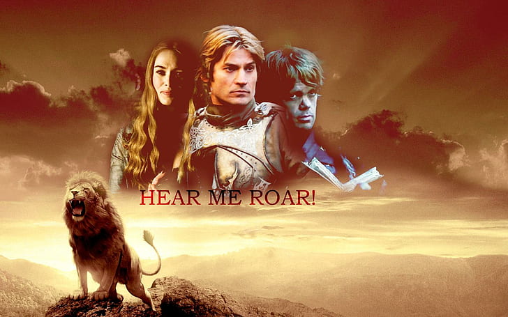 Game of Thrones - The Lannister's, hear me roar characters print poster