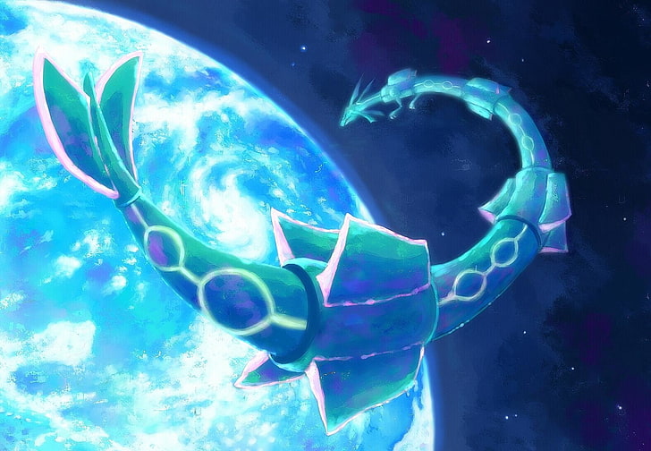 Download The Unrivaled Might of Rayquaza Wallpaper