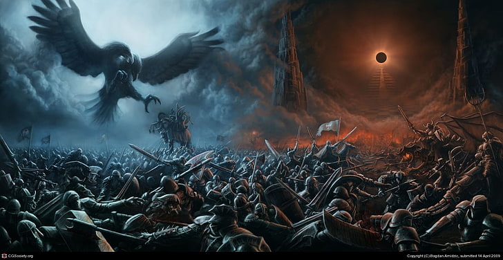 HD wallpaper: video game wallpaper, Dark, Gothic, Army, Battle, Creature,  Eclipse | Wallpaper Flare