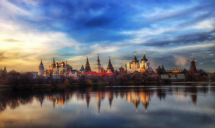 Moscow, Kremlin, the reflection, HD wallpaper