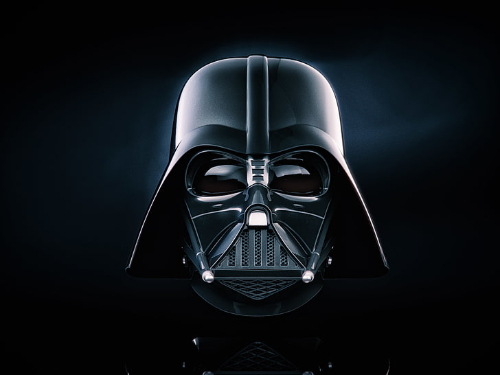Darth Vader, Sith, Star Wars, helmet, studio shot, black background, HD wallpaper