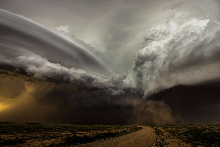 nature, storm, wind, supercell (nature), landscape, photography, HD wallpaper