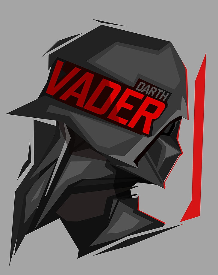 Star Wars Darth Vader illustration, Sith, artwork, typography