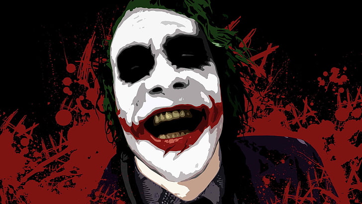 Joker illustration, movies, Batman, The Dark Knight, MessenjahMatt