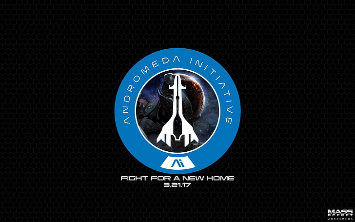 Mass Effect Andromeda Initiative LOGO plate 3D model 3D printable | CGTrader