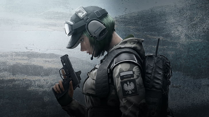 Download wallpaper 1366x768 tom clancy's rainbow six siege, girl soldier,  frost, game, tablet, laptop, 1366x768 hd background, 860