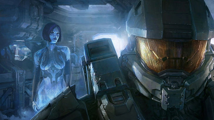 Cortana, Halo, Master Chief, HD wallpaper