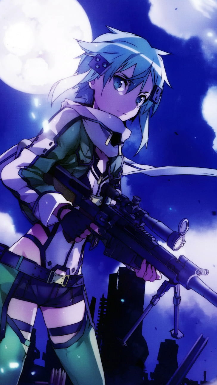 anime, Sword Art Online Alternative: Gun Gale Online, Sinon (Sword Art Online), HD wallpaper