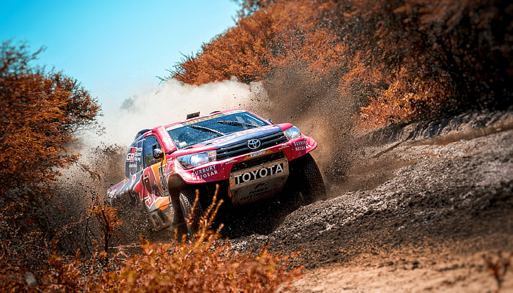 Auto, Sport, Machine, Speed, Race, Dirt, Puddle, Squirt, Toyota, HD wallpaper