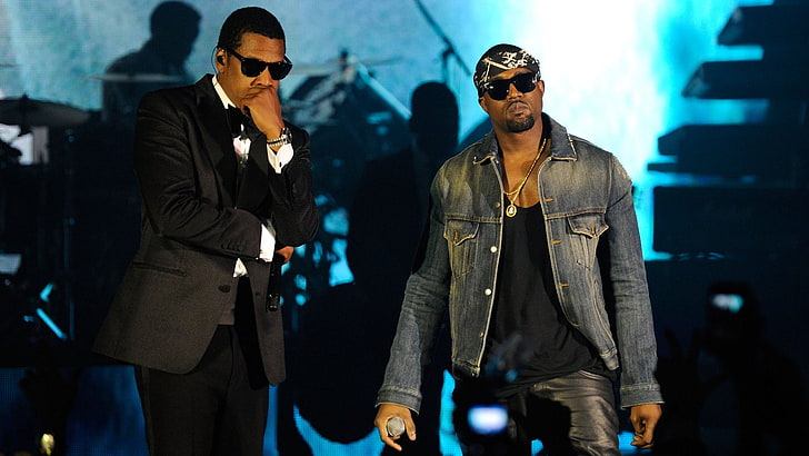 jay z and kanye west, men, young men, young adult, glasses, HD wallpaper