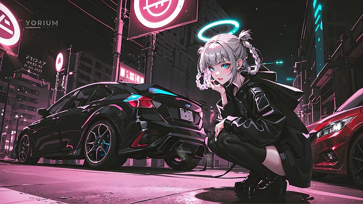 HD wallpaper: Call of the Night, Nazuna Nanakusa, car, squatch
