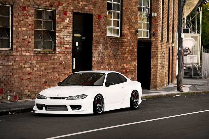 white Nissan Silvia, S15, front, PEOPLE, car, mode of transportation HD wallpaper