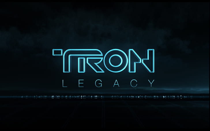 Tron: Legacy, typography, dark background, movies, 2010 (Year), HD wallpaper