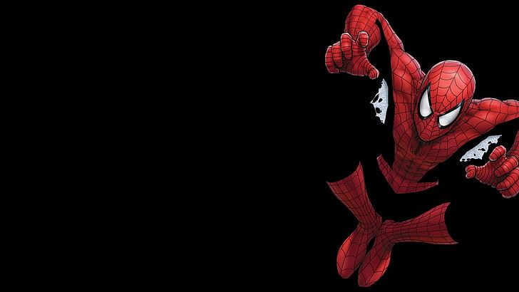 HD wallpaper: spider man, copy space, red, black background, studio shot |  Wallpaper Flare