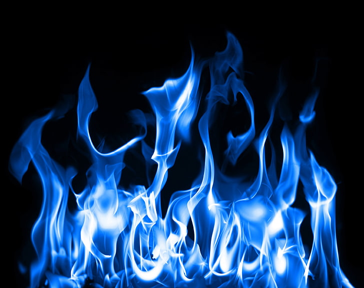 Blue Fire, blue flame wallpaper, Elements, burning, fire - natural phenomenon