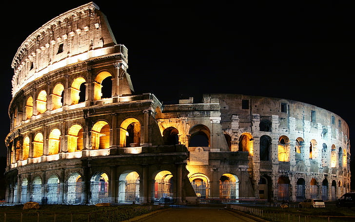 architecture, building, ancient, Rome, Colosseum, HD wallpaper
