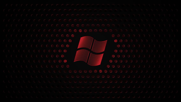 Windows logo illustration, Microsoft Windows, Windows 7, black