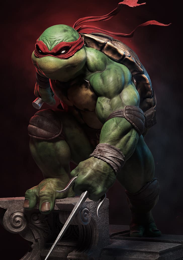 artwork, ArtStation, Teenage Mutant Ninja Turtles, Raphael (TMNT), HD wallpaper