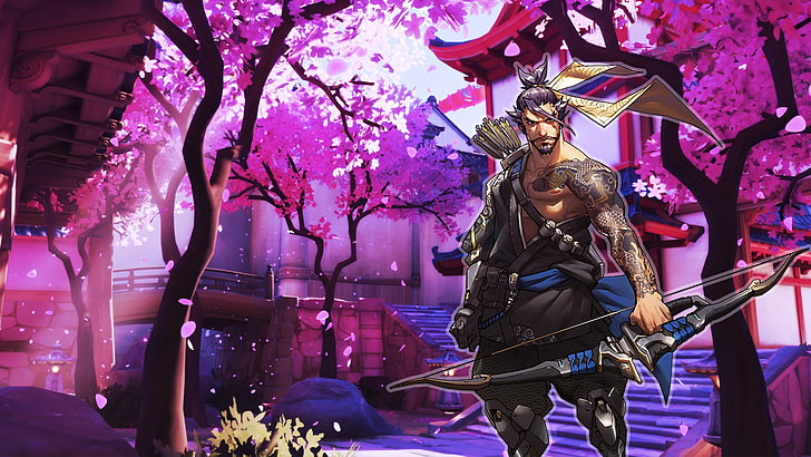 man holding arrow warrior wallpaper, Overwatch, Blizzard Entertainment