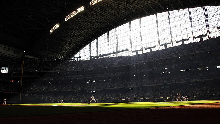 baseball field, Major League Baseball, stadium, Milwaukee Brewers, HD wallpaper