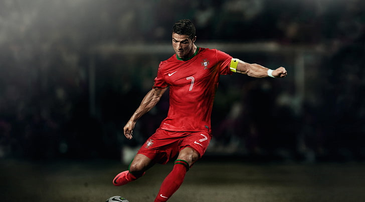 cristiano ronaldo 4k high quality  hd, athlete, sportsman, red, HD wallpaper