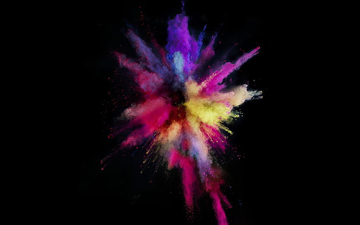 apple, color, rainbow, red, dark, spark, ios9, exploding, motion, HD wallpaper