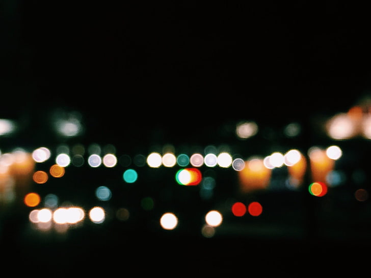 bokeh light, street light, night view, illuminated, defocused, HD wallpaper