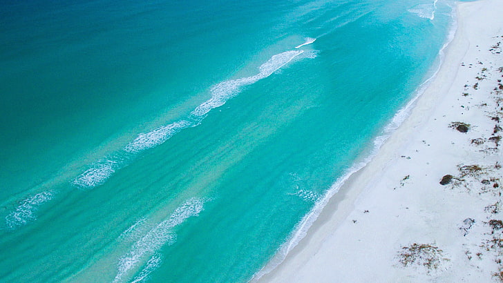 aerial photography, wind wave, united states, florida, ocean, HD wallpaper