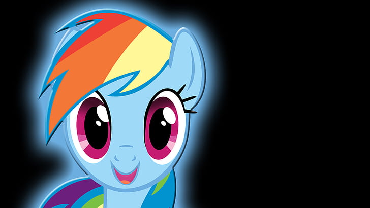 My Little Pony Black Rainbow Dash HD, cartoon/comic, HD wallpaper