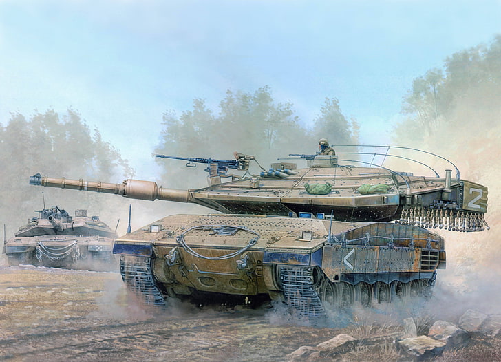 brown battle tank, Wallpaper, armor, Merkava Mk 4, army, armored Tank, HD wallpaper