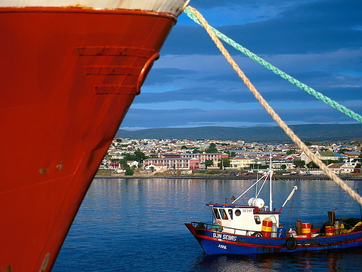 Chile, Punta Arenas, ship, boat, nautical vessel, transportation, HD wallpaper