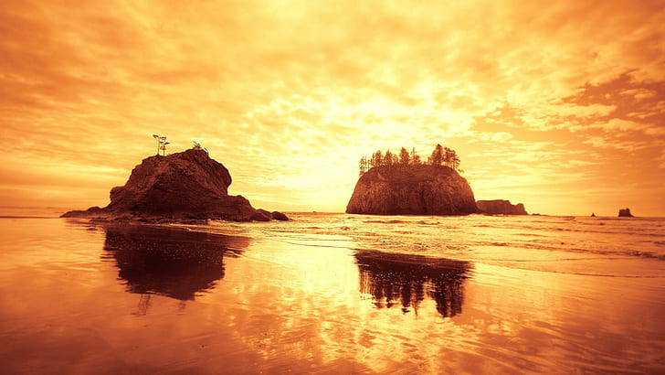Beaches Ocean Sea Sunset Sunrise Islands Desktop Images, sunrise - sunset, HD wallpaper