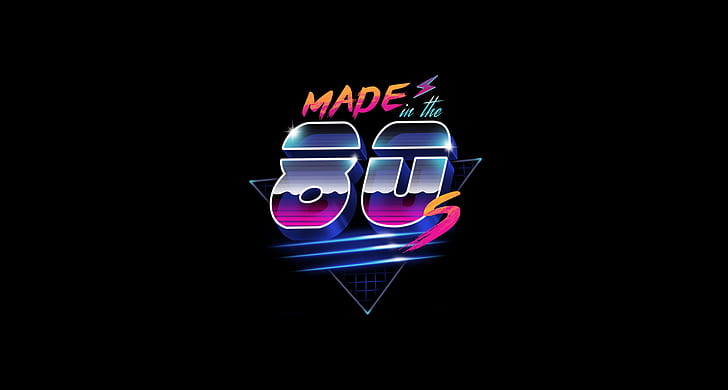 Minimalism, Background, 80s, Neon, 80's, Synth, Retrowave, Synthwave, HD wallpaper