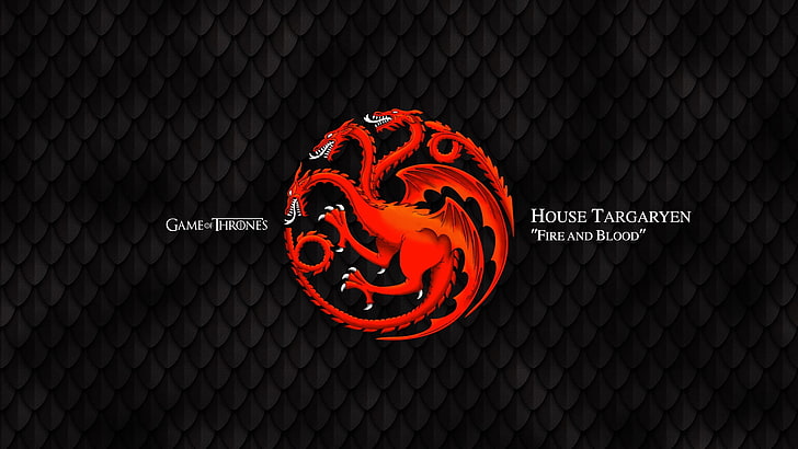 Game of Thrones House Targaryen logo, sigils, no people, red