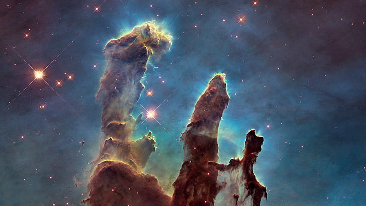 nebula, Pillars Of Creation, space, stars