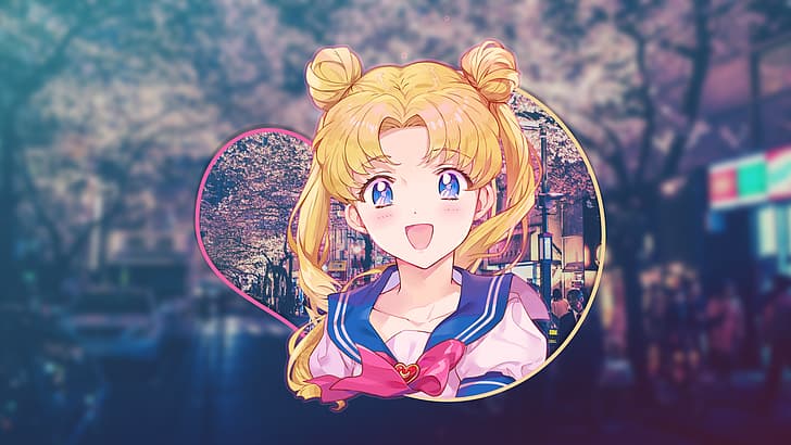 HD wallpaper anime anime girls Sailor Moon Usagi Tsukino Half Moon  starred sky  Wallpaper Flare