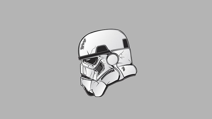 Star Wars Storm Trooper wallpaper, stormtrooper, gray background