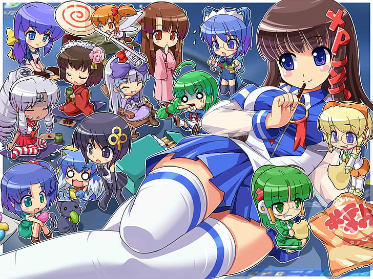 Anime, Dos-Tan, Homeko, ME-tan, Nanami Madobe, Vista-Tan, Windows 3.1, HD wallpaper