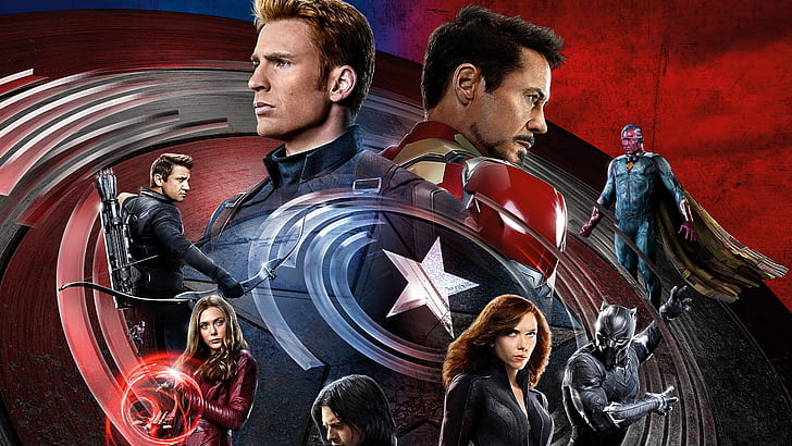 Captain America, Captain America: Civil War, Avengers, Black Panther (Marvel Comics), HD wallpaper