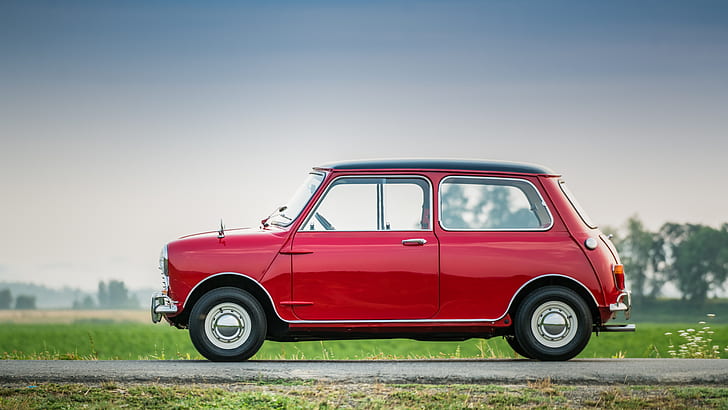 Mini, Morris Mini Cooper S, Car, Old Car, Red Car, Sedan, HD wallpaper