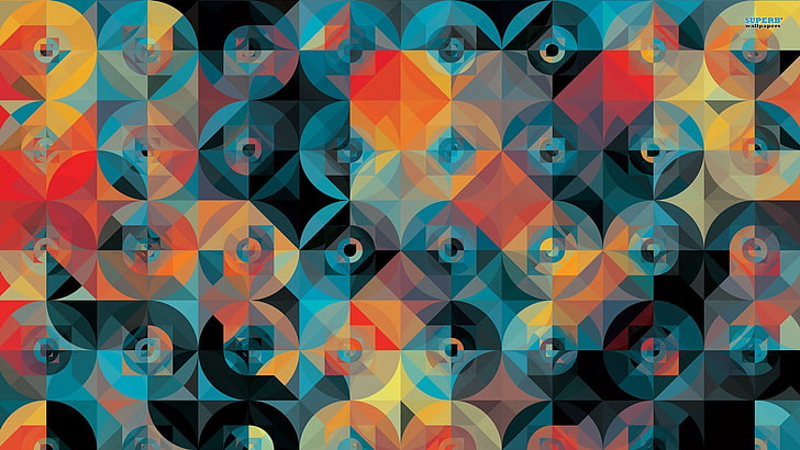 abstract wallpaper, Andy Gilmore, circle, geometry, pattern, full frame