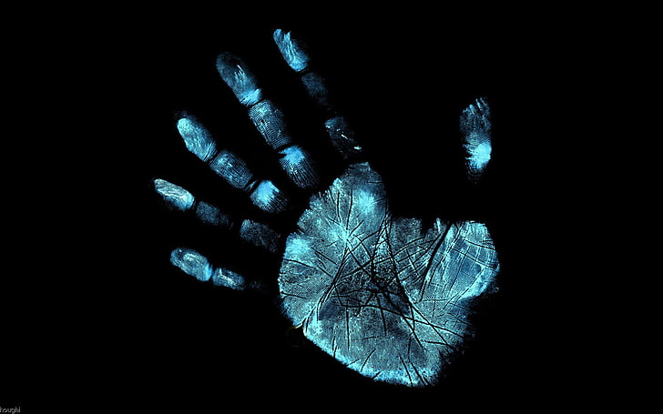 human fingerprint illustration, hand, fringe glyphs, abstract, HD wallpaper