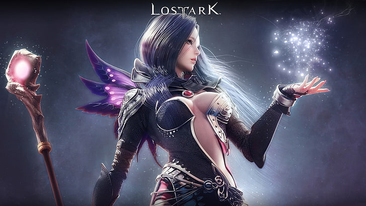 girl, background, the game, Lost Ark, HD wallpaper