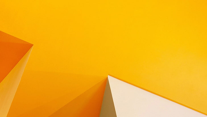 orange and white digital wallpaper, minimalism, digital art, yellow