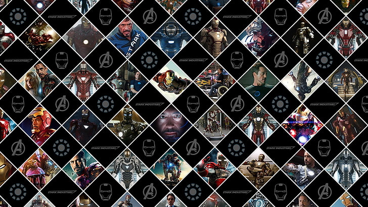 black, white, and red area rug, Iron Man, Tony Stark, Robert Downey Jr.