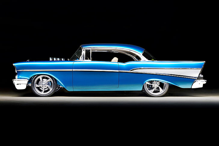 1957, air, auto, automobile, bel, car, chevrolet, custom, hot, HD wallpaper