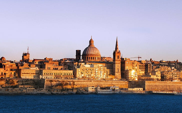 Valletta, Malta, Beach, Buildings, Beautifully, architecture, HD wallpaper