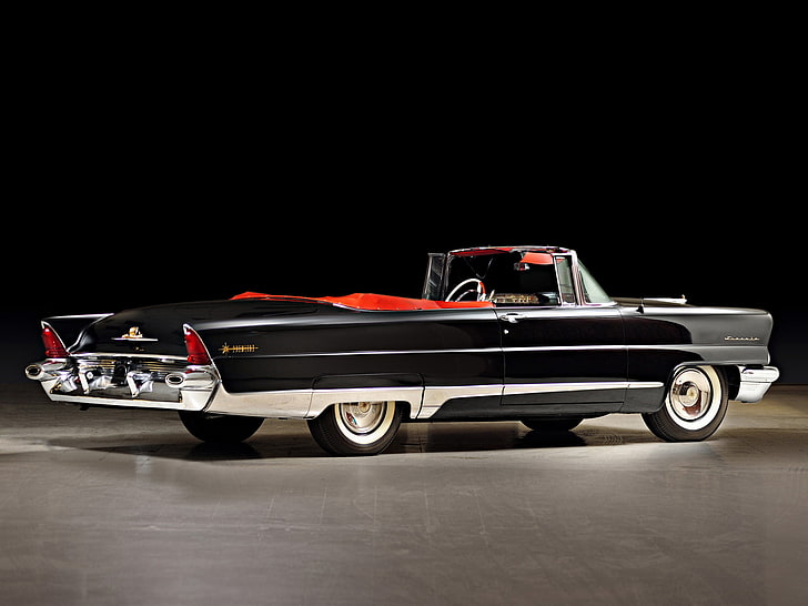 black and white coupe die-cast model, 1956 Lincoln, car, vehicle, HD wallpaper