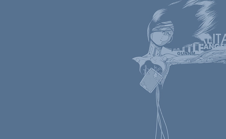 Battle Angel Alita (Gunnm), black-haired woman animated character wallpaper